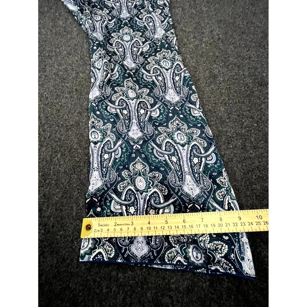 Soma Pajama Pants Womens Medium Blue‎ Paisley Stretch Lounge Sleepwear High Rise